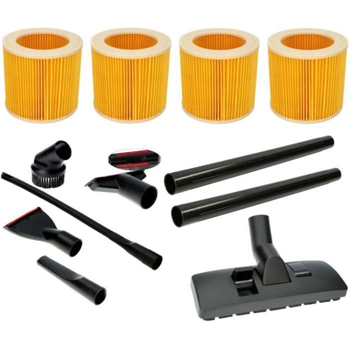 Vhbw Lot De 10x Filtres Plissé Plat Compatible Avec Kärcher AD2, AD 2 Battery Ad 2 Battery Set Aspirateur Element Filtrant 84050257