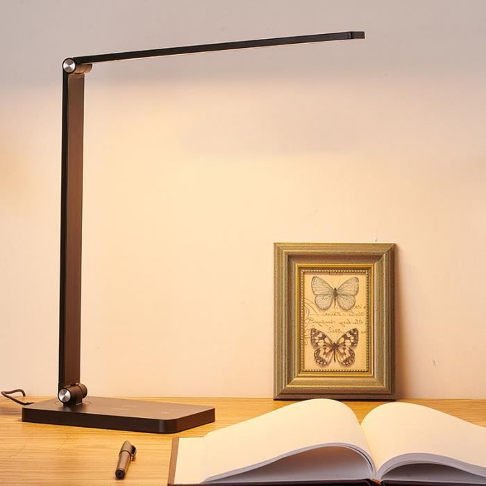 OEMG Lampe à Poser Pliable LED Lampe de Bureau Tactile Lampe de