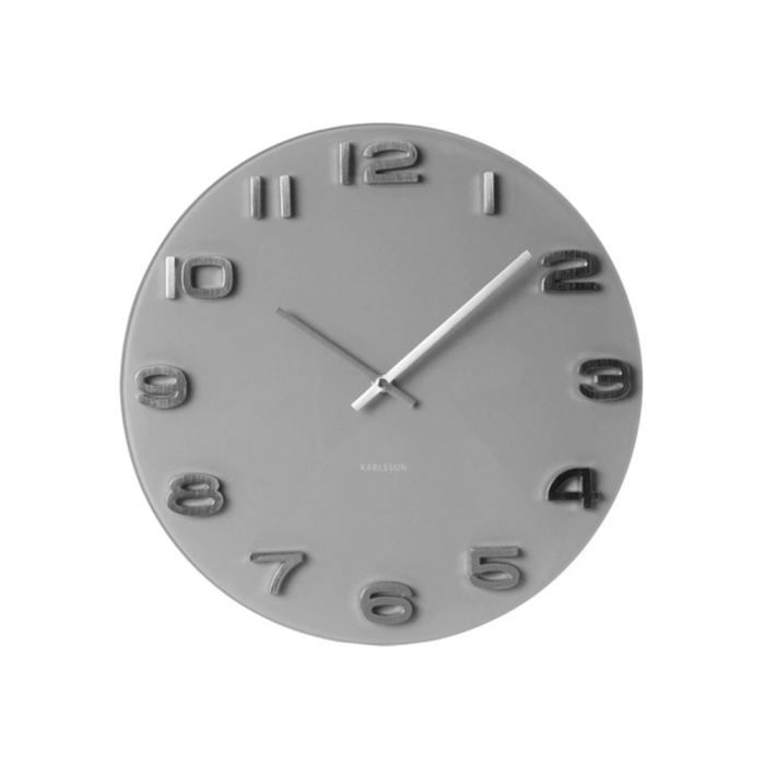 Horloge Vintage rond verre gris