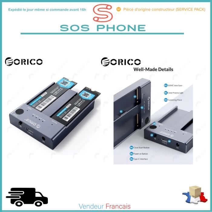Station daccueil - ORICO - Clonage SSD NVMe - USB 3.1 - 10 Gbps - Mode Offline