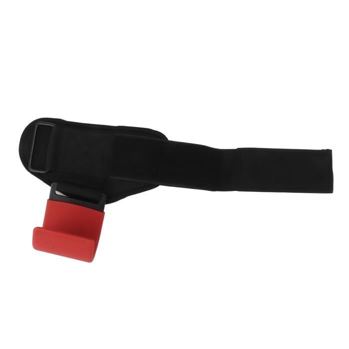 Crochets De Traction Haltérophilie – Ceinture Et Sangles Réglables, Protection Poignets, Mains Libres, Rouge, Pour Soulevé De Terre Et Tractions