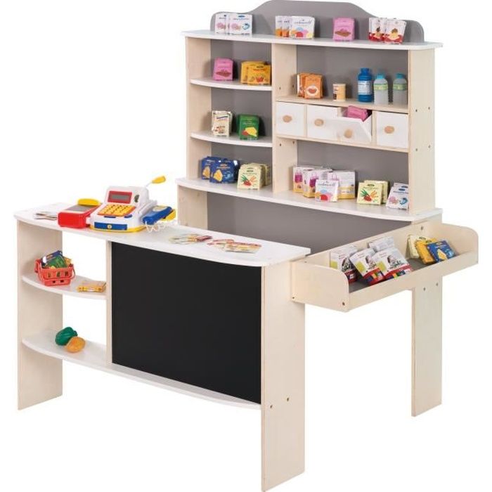Marchande avec Caisse Éléctronique - ROBA - Blanc-Gris - Jouets dimitation - Mixte - Enfant