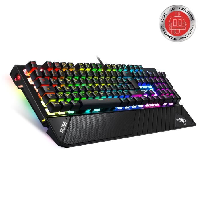 Clavier PRO GAMING Mécanique METAL LED RGB XPERT-K700 Anti-Gosthing avancé avec N-Key Rollover.