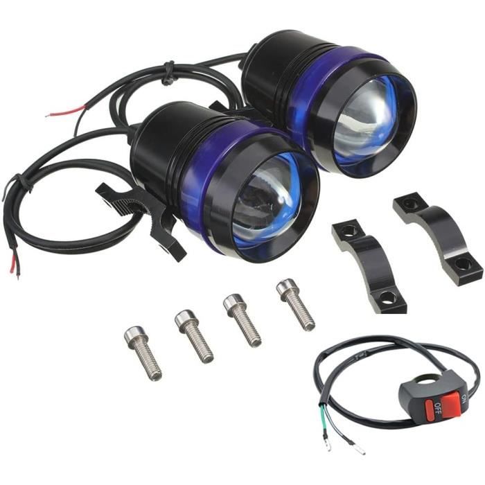 Projecteur LED P45T Pour Moto/voiture - 10-80V, 800 Lumens, 8 LED - Installation Plug-and-play - 11
