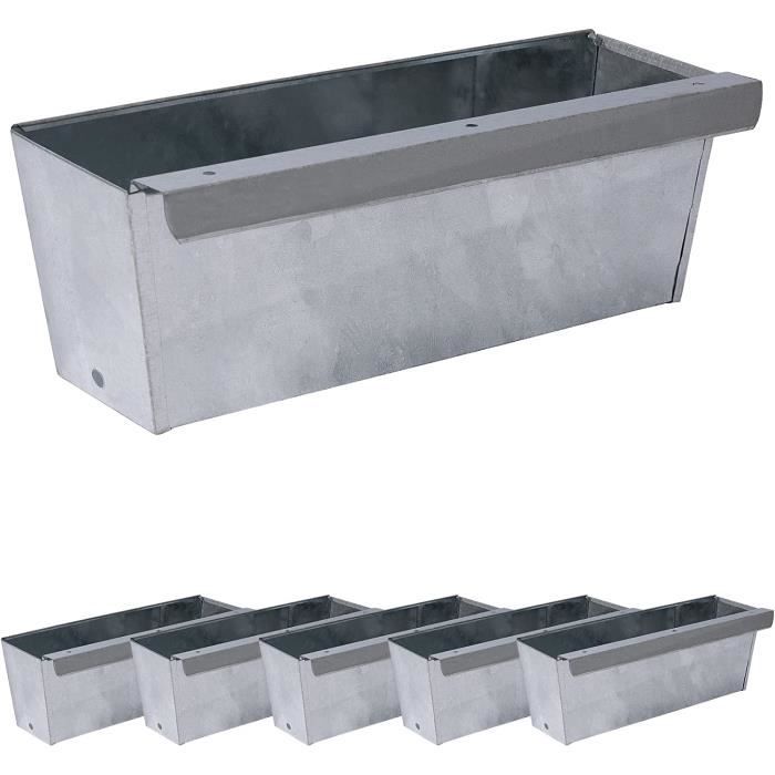 Paire De Jardinières Murales En Métal Argenté