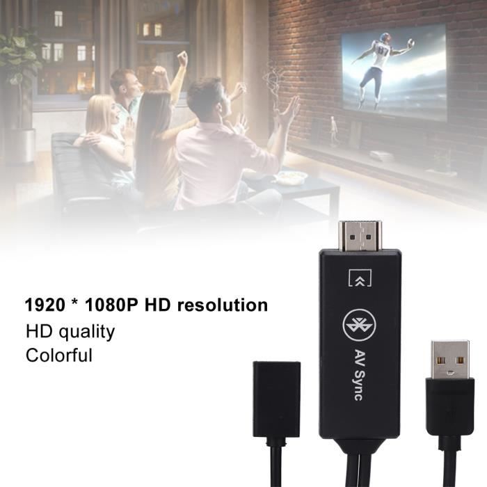 Tbest Câble HDMI même écran Câble adaptateur, câble de mise en miroir d