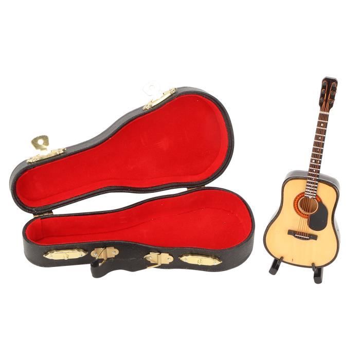 Jimi Hendrix: 1968 White - Miniature Guitar Replica - Music Gifts - Handmade Ornamental 1/4 Scale - Includes a Display Box, Name Tag and Miniature Guitar Stand
