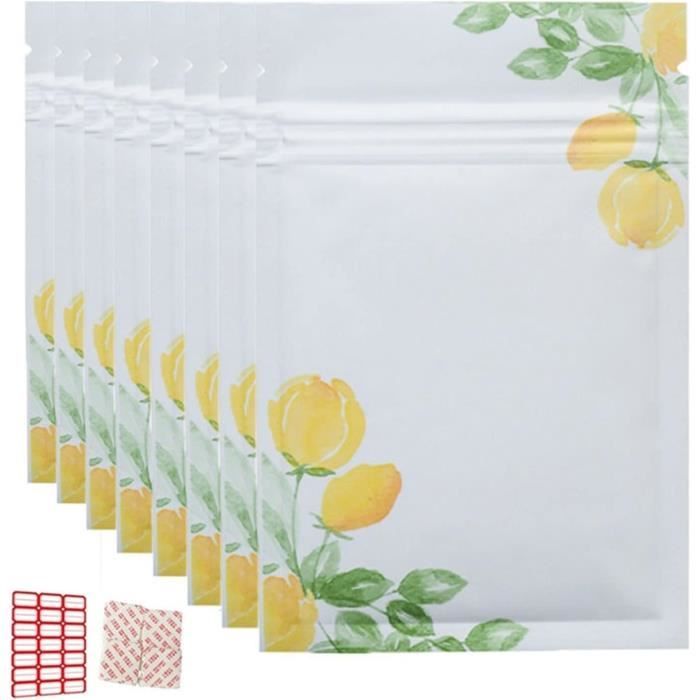 100 Sachets Zip Mylar Holographique 9x12 Cm Violet-Bleu – Sacs Hermétiques Réutilisables Pour Snacks, Bijoux & Cosmétiques