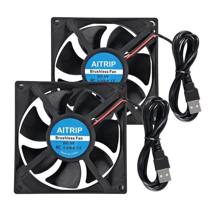 ALMOCN USB Lüfter 80mm 4er Pack - 5V PC Lüfter Für Computergehäuse & 3D-Drucker