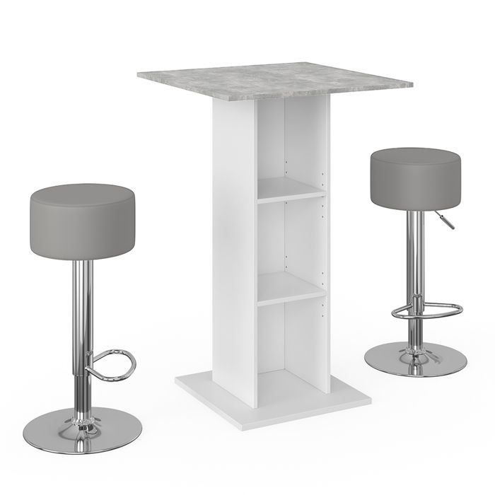 Vicco Table de bar Rodeo 70x70 + 2 tabourets OK-living Vicco Table de bar Rodeo 70x70 + 2 tabourets OK-living
