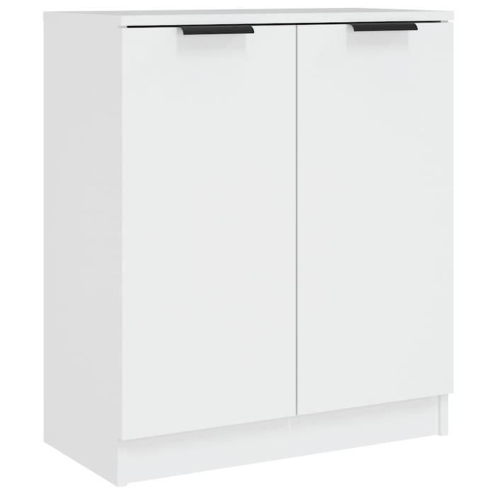 Buffet Salon GKK - Blanc 60x30x70 cm - Bois dingénierie - 8110611