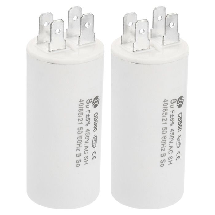 Condensatori CBB60 – 2 Pezzi – 4uF 450V AC / 250V AC – 33mm X 64mm