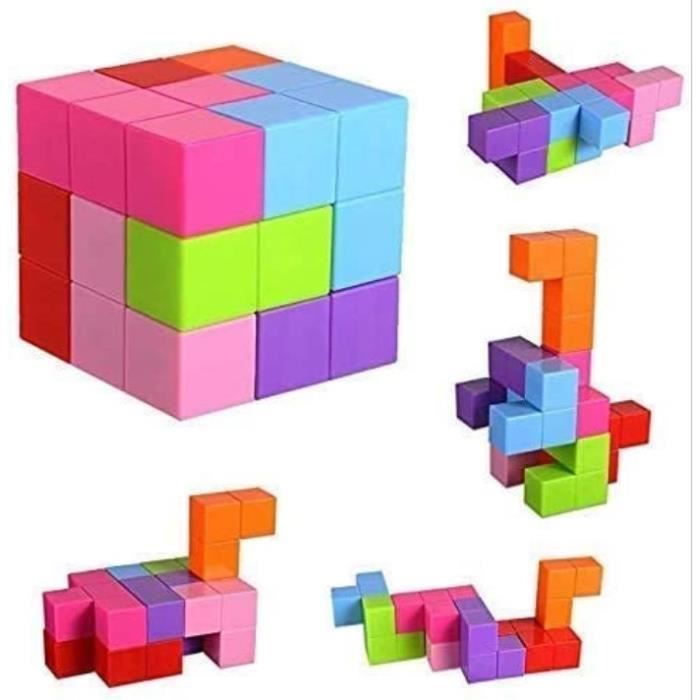 147 Pièces Cubes Magnétiques Enfants - Jeu Construction Aimanté - Cadeau 3-10 Ans - Garçons Et Filles