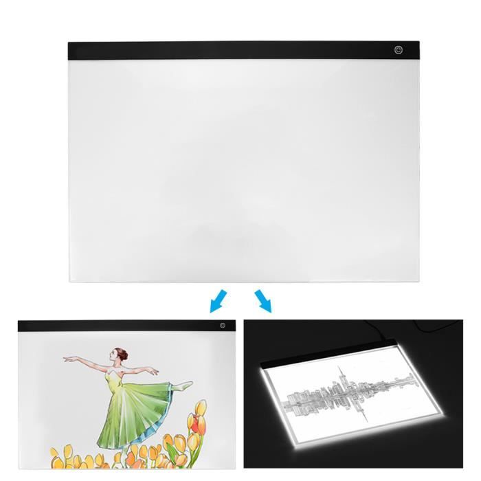 Tableau Lumineux De Traçage Dessin - Planche à Dessin Miroir Avec Gradation Réglable, Idéale Pour Débutants Et Artistes - 2
