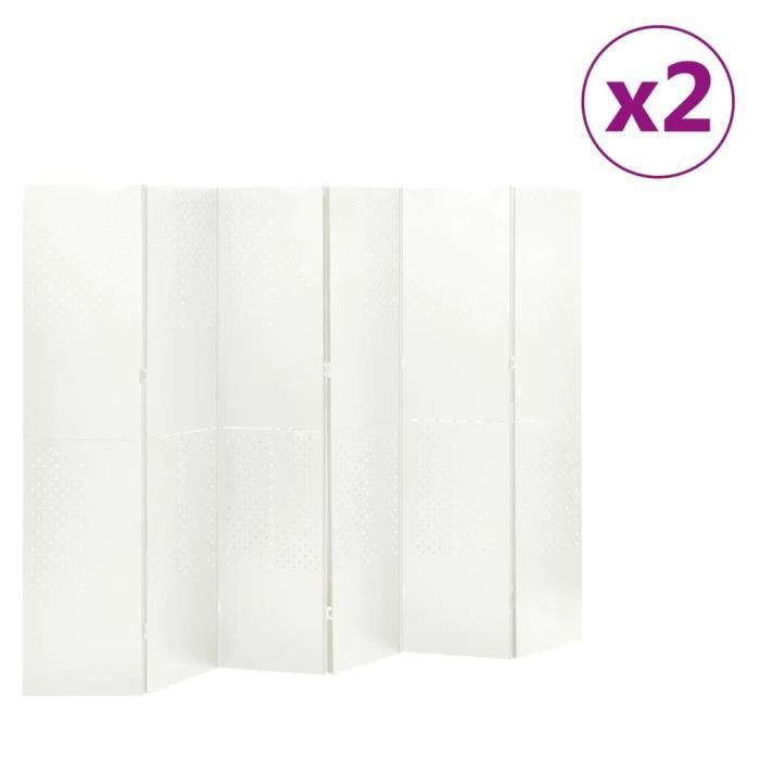 Lot De 12 Cloisons De Séparation à Suspendre 40x40cm - Panneaux Blancs Décoratifs