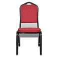 20PCS Chaise ensemble empilable rembourrée Rouge salles à manger conférence bureaux fête Design Moderne-1