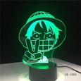 3D LED Luffy Night Light 7 Couleurs Changer Creative One Piece Lampe De Bureau Chambre Atmosphère Anime Décor Luminaires-1