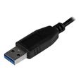 Hub USB 3.0 à 4 ports avec câble intégré - Noir - Mini Hub USB portable - Concentrareur USB3 - ST4300MINU3B-1