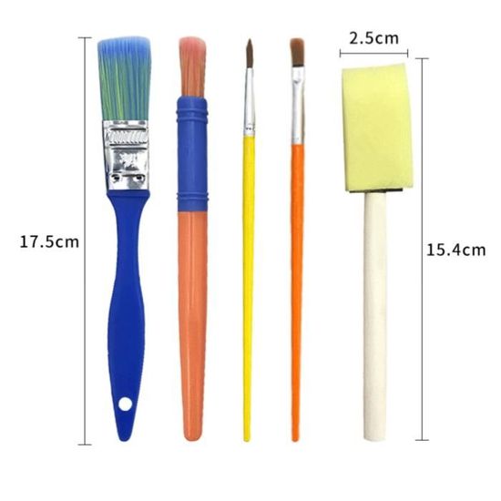 31 Pcs Enfants Bricolage Graffiti Kit Art Fournitures éponge Pinceau Peinture Outil Dessin JEU