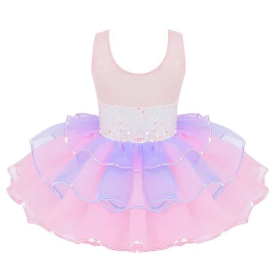 Ballet Justaucorps pour Filles Enfants Fille Girls Jupe Pleine Jupes De  Tulle Tutune Tutu Robe Tutu,Rose,110cm : : Mode