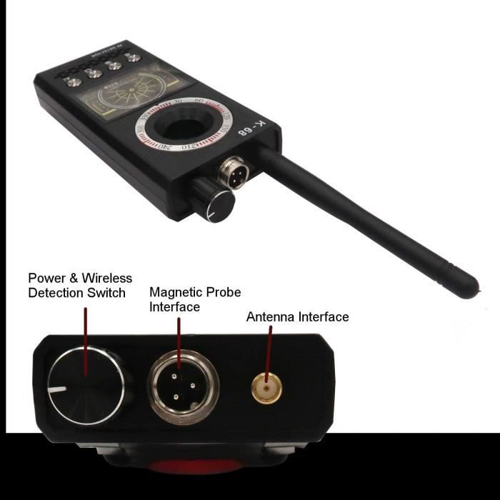 K68 Anti-Espion Détecteur de Signal RF sans Fil pour Appareil d'écoute  Traqueur GPS Signal de Bug Détection de Caméra Cachée, Noir - Cdiscount  Bricolage