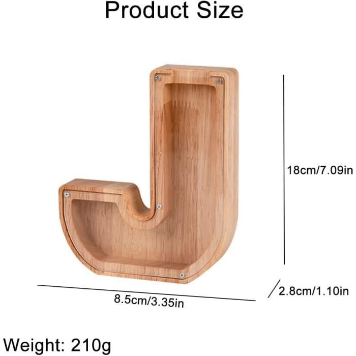 Tirelire personnalisée en bois avec lettre, prénom personnalisé, cadeau enfant - France Tirelire personnalisée en bois avec lettre, prénom personnalisé, cadeau enfant - France