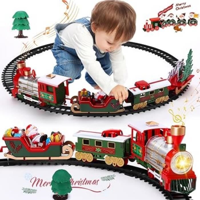 Train Electrique Pour Enfants -16 Accessoires De Rails , Cadeau De Noël Pour Tout-petits 3 Ans Noir 0686654409507