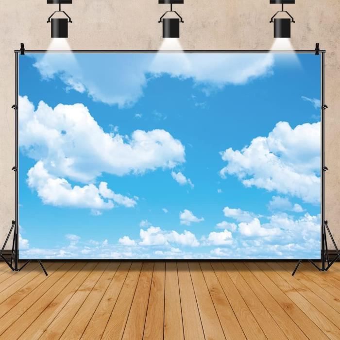 Toile De Fond Photo/vidéo Blanc 2x3 M - Polyester Haute Densité - Surface Mate Anti-reflet - Pour Webcam, Streaming, Shooting