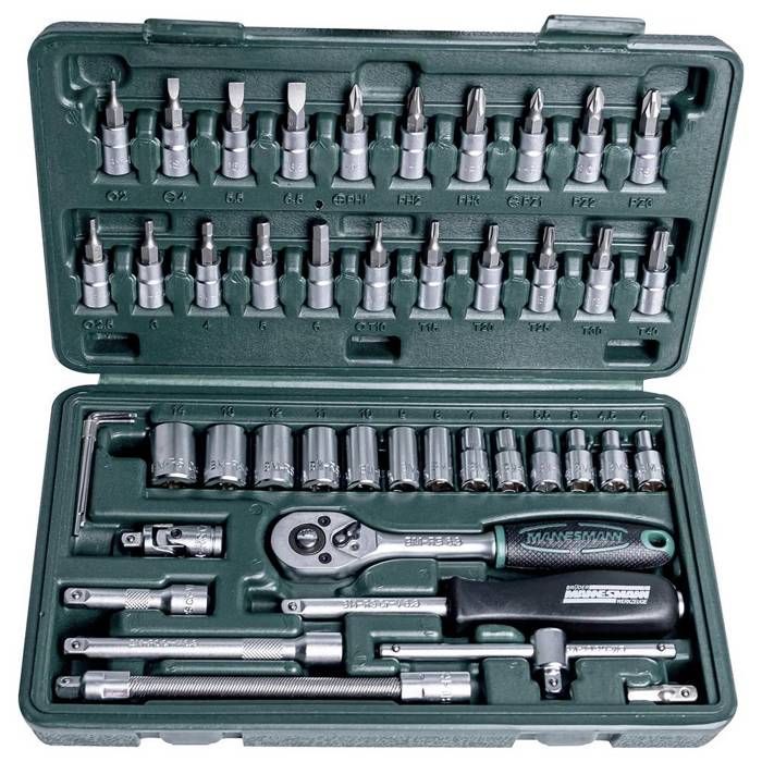 Mallette De 46 Clés à Douille 1/4 - Douilles De 4 à 14 Mm, Tout Pour Le Bricolage !