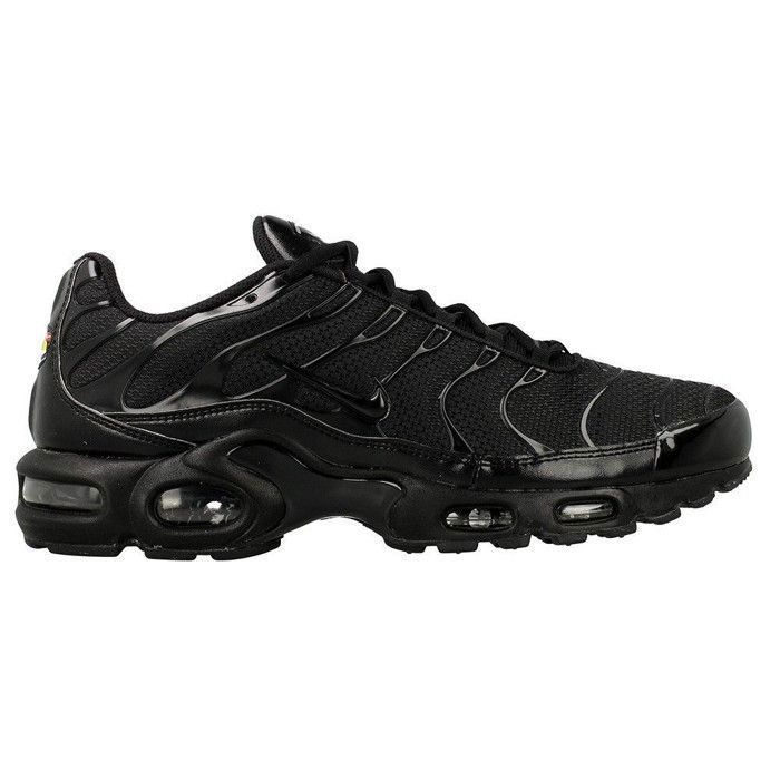 Baskets Nike Air Max Plus Homme Noir Lacets Plat Polyester Noir Cdiscount Chaussures