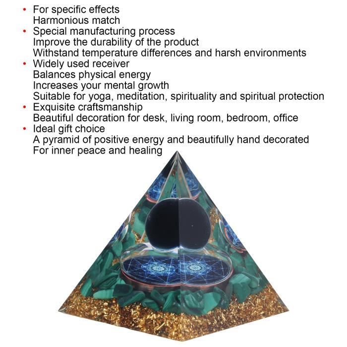 Acheter Pyramide d'orgonite en cristaux naturels, figurines de guérison  énergétique, ornement