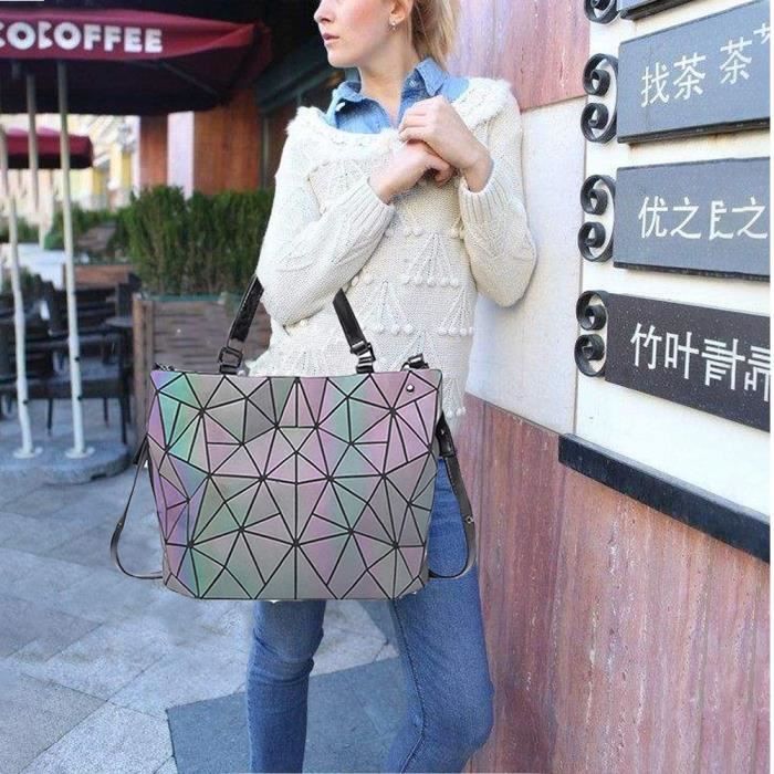 Sac a main holographique geometrique Unique Noir Bandouliere Mixte Cdiscount Bagagerie Maroquinerie
