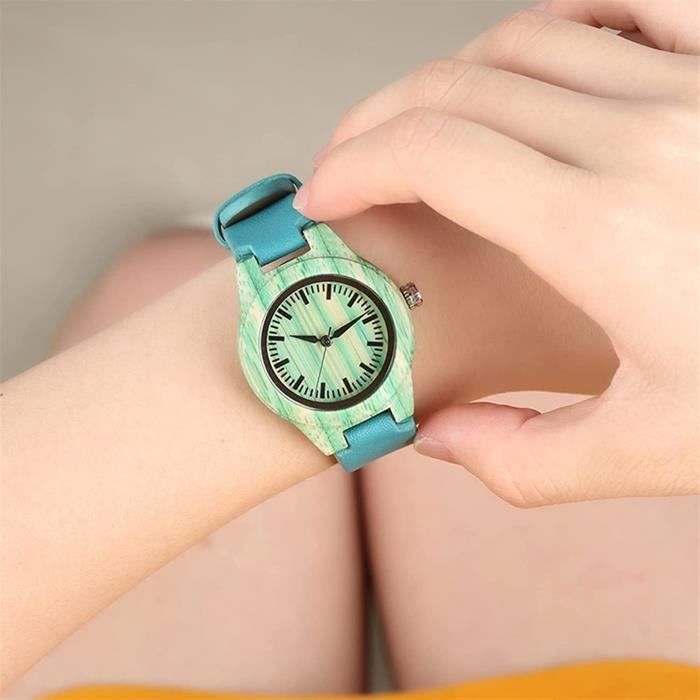 Fait Main Mode D t Femmes Robe Bracelet Montre Unique Mint Green