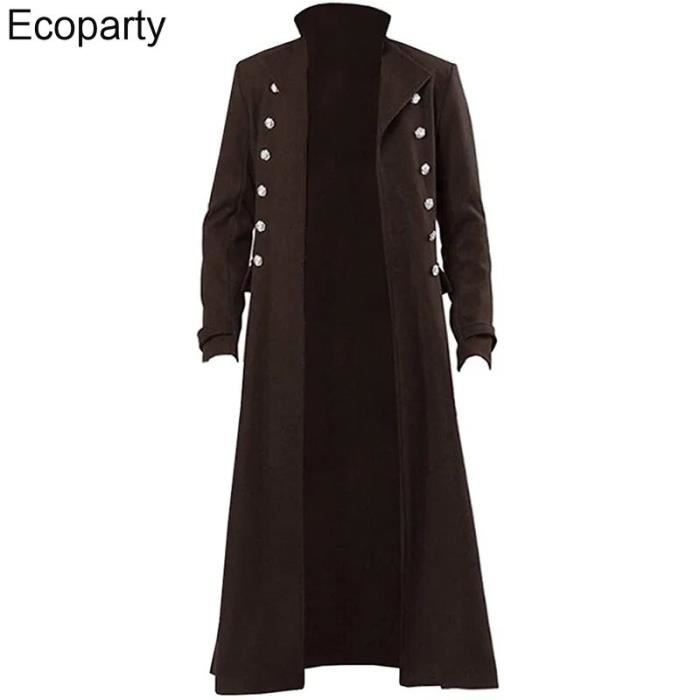 Bourgogne L Manteau Long Double boutonnage pour homme Veste