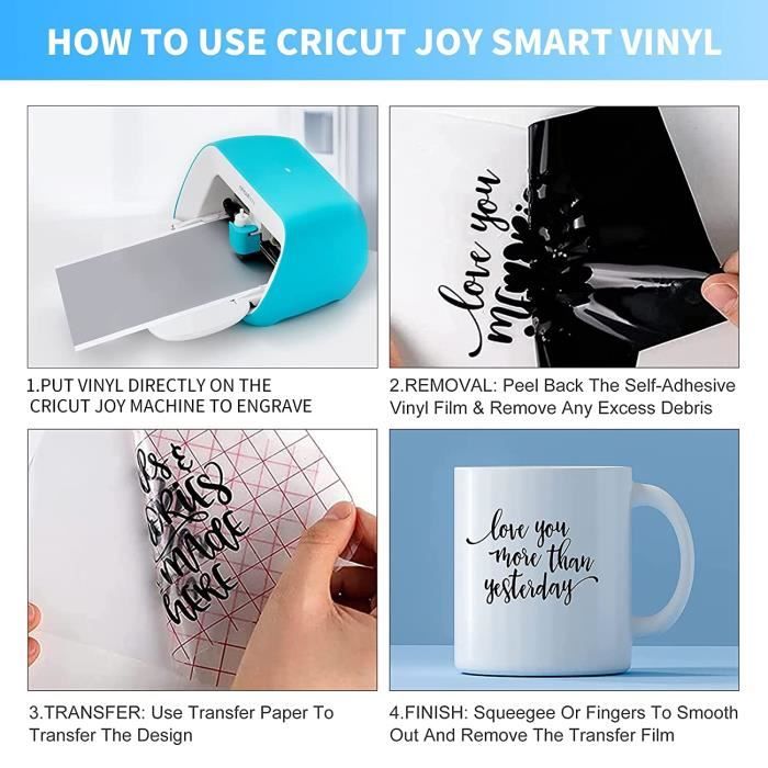Feuille de vinyle adhésif permanent Smart Vinyl 'Cricut Joy