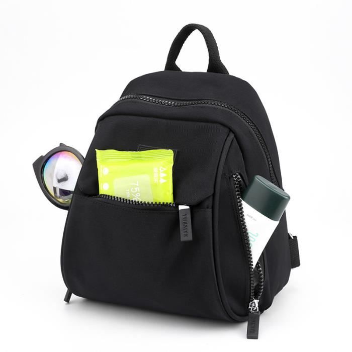 Jaune Mini sac dos antivol tanche en Nylon pour femmes petit