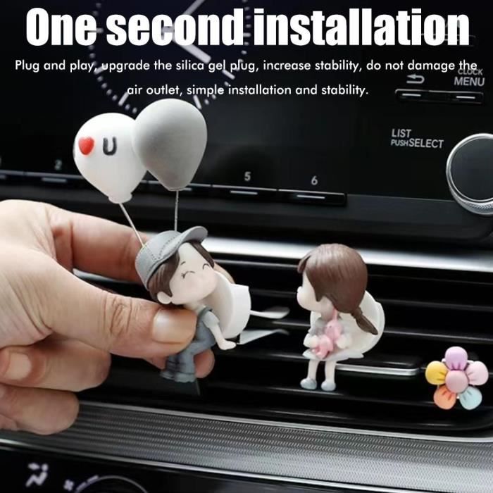 Dilwe Décoration de voiture d'aromathérapie mignonne pour tableau de bord  avec figurines de couple cartoon - Cdiscount Auto