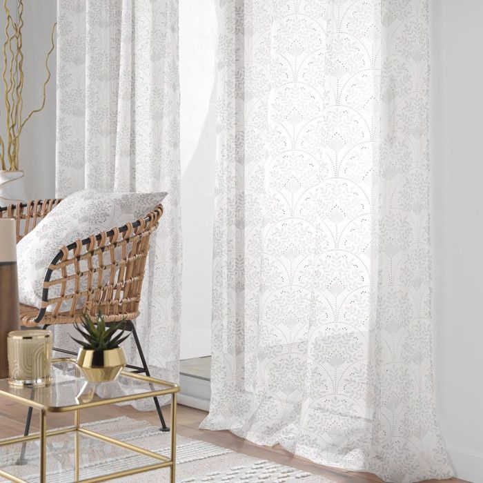 Douceur D'Intérieur, Voilage à Oeillets 140 X 240 Cm Elona Or Voile Pas Cher Douceur D'Intérieur, Voilage à Oeillets 140 X 240 Cm Elona Or Voile Pas Cher