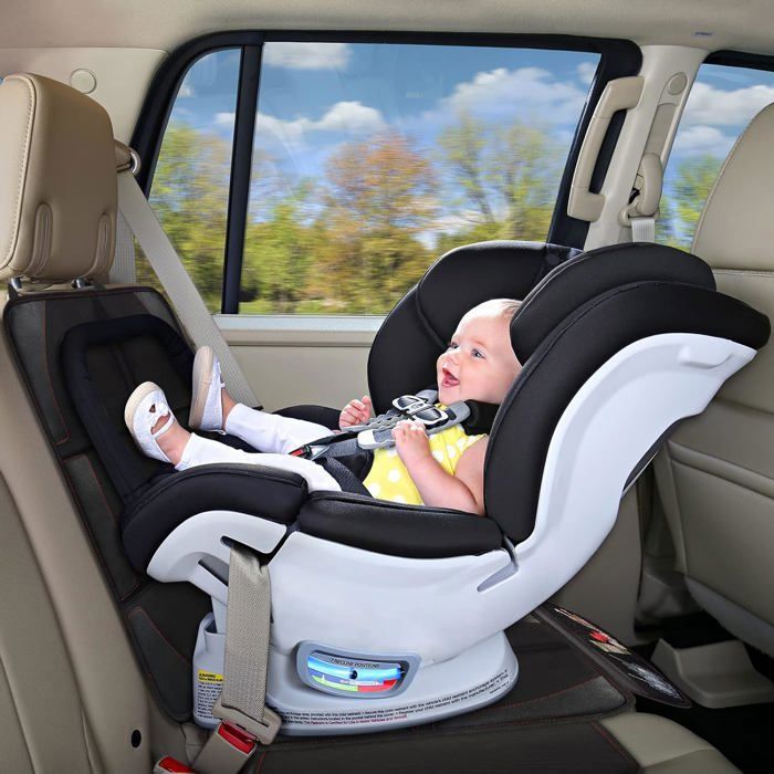 Protecteur Siège Auto Arrière - 2 Pièces Oxford Imperméable Avec Poches De Rangement