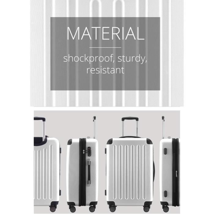 Valise Rigide ABS Taille Moyenne 67 Cm – Léger Et Solide – Sans Marque