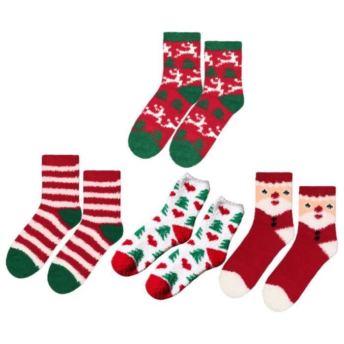 Chaussettes Halloween - Lot De 4 Paires - Motifs Fun - Chaudes Et Douces Pour L'hiver - Taille 34-40