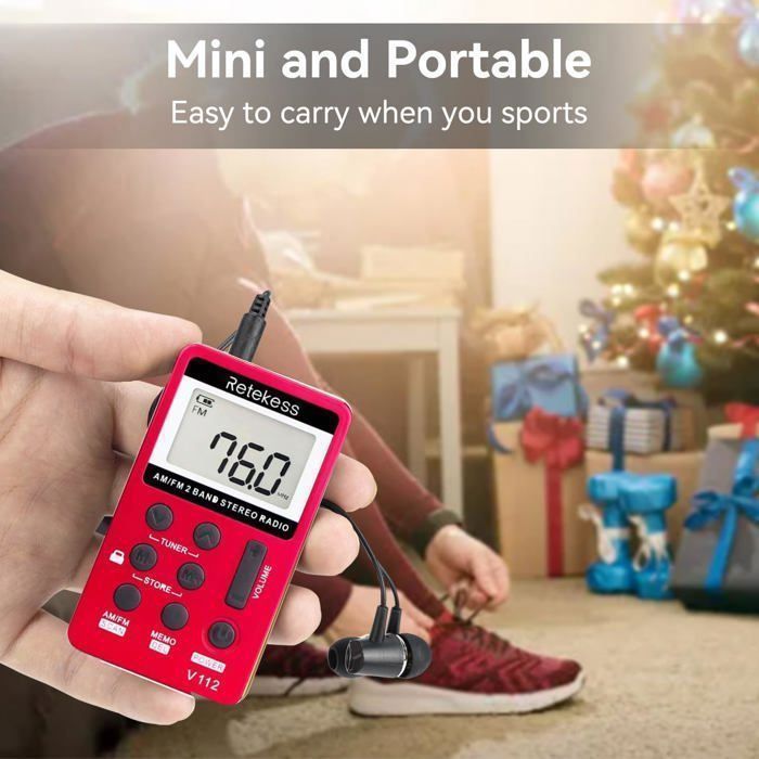 Radio De Poche Portable Mini Récepteur AM FM Personnel