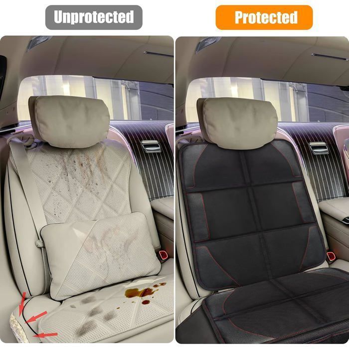 BCOATH Protecteur Siège Voiture Isofix Imperméable Avec Poches - Universel Anti-dérapant