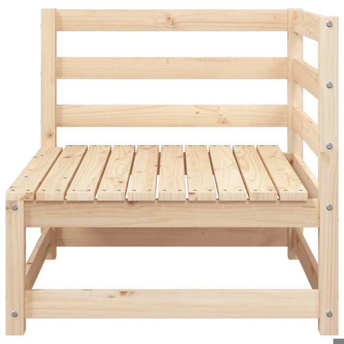 VidaXL Lot De 2 Canapés De Jardin Sans Accoudoirs En Bois De Pin Massif – Sièges Extérieurs Modulables Terrasse Patio Blanc Naturel