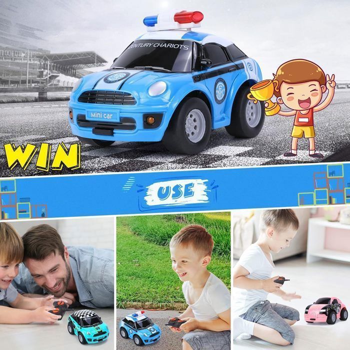 Transformers Voiture télécommandée 2-en-1 pou enfants âgés de 5 à 12 ans, unisexe, Rouge