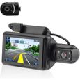  Caméra de Voiture,  3" Full HD LCD 1080P Double DashCam 170° IPS + Caméra Voiture Embarquée Enregistreur de Conduite-0