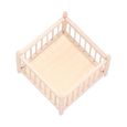 Drfeify berceau Miniature en bois 1:12 échelle maison de poupée lit bébé berceau en bois berceau bébé maison miniature-0