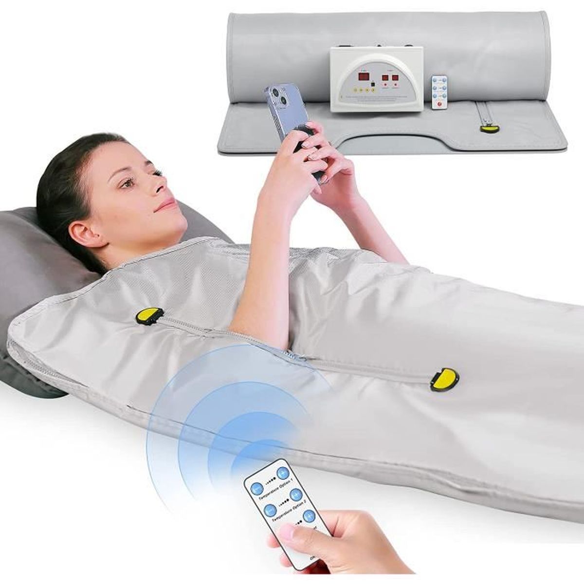 Sauna Infrarouge 2 Zones Couverture de Sauna Professionnel Sauna