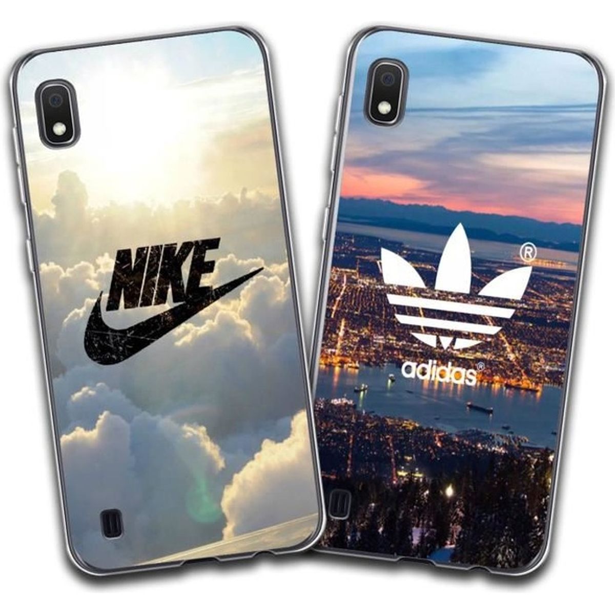 2 X Coque Samsung Galaxy A10, Nike et Adidas Doux Souple TPU Silicone ...