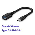 LAKAMODO Adaptateur Câble OTG Type C/USB C Mâle vers USB 3.0 USB A Femelle 5Gbps Pour MacBook Pro, Galaxy S8/S9/S10, ChromeBook Pixel, Redmi